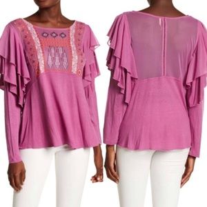 🆕‼️ FREE PEOPLE Lacienaga Wisteria LongSleeve NWT